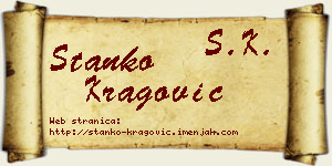 Stanko Kragović vizit kartica